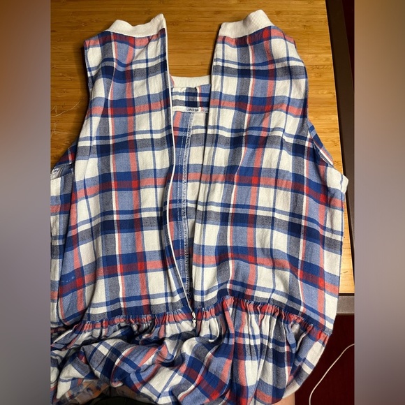 GUC Sea New York- Plaid Flannel Bleached High- Low Dress. Size 4 - Picture 8 of 12